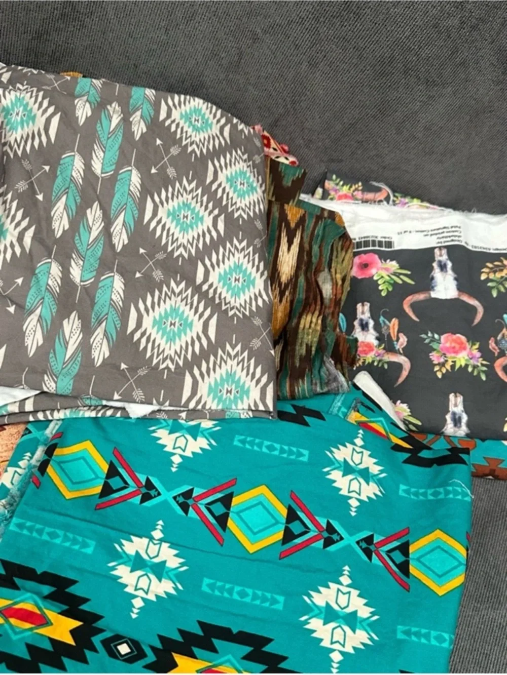 Southwest print fabric lot western